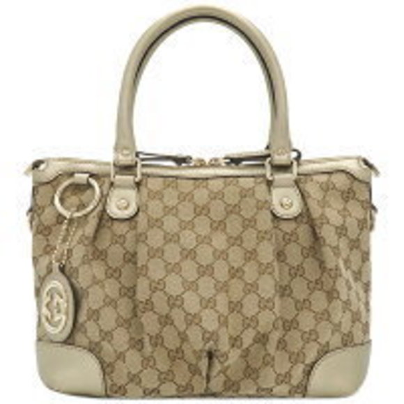 Gucci Sukey Tote Bag GG Canvas Handles - Picture 1 of 9